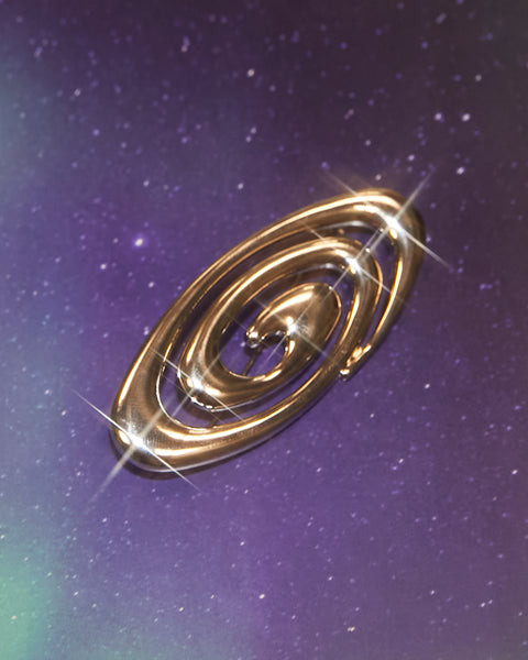 Broche Spirale argentée