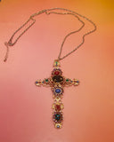 Pendentif croix incrustée
