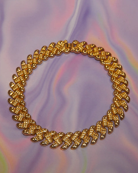 Collier graphique doré
