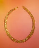 Collier chaînes et strass