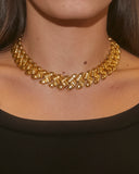 Collier graphique doré
