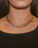 Collier chaînes et strass