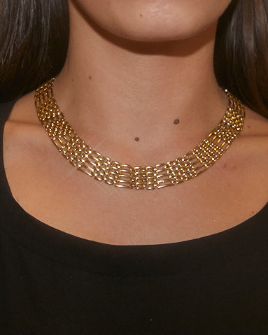 Collier maille ajourée