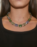 Collier strass rectangulaires