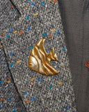 Broche Poisson doré