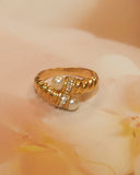 Bague perles et strass