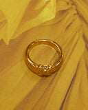 Bague graphique avec strass