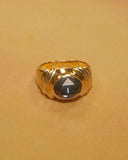 Bague cabochon bleu