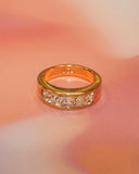 Bague baguette de strass