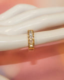 Bague baguette de strass