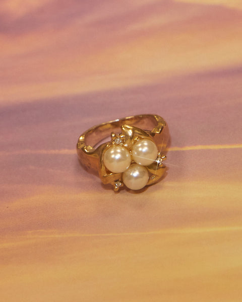 Bague Rosace Perles