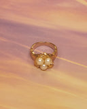 Bague Rosace Perles