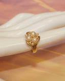 Bague Rosace Perles