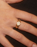 Bague losange strass