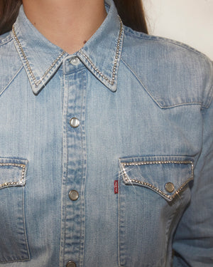 Chemise Denim & Strass #1