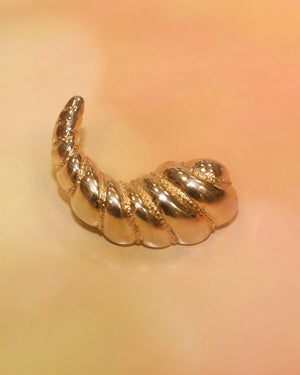 Broche Corne torsadée