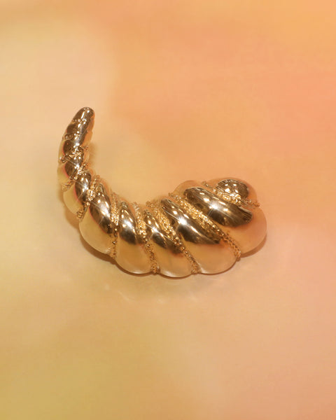 Broche Corne torsadée