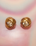 Boucles d'oreilles tourbillon et strass