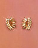 Boucles d'oreilles demi-soleil & strass