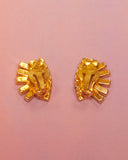 Boucles d'oreilles demi-soleil & strass