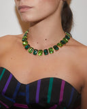 Collier strass verts