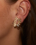 Boucles d'oreilles demi-soleil & strass