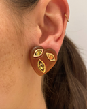 Boucles d'oreilles coeurs marrons