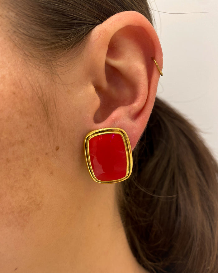 Boucles d'oreilles rouges