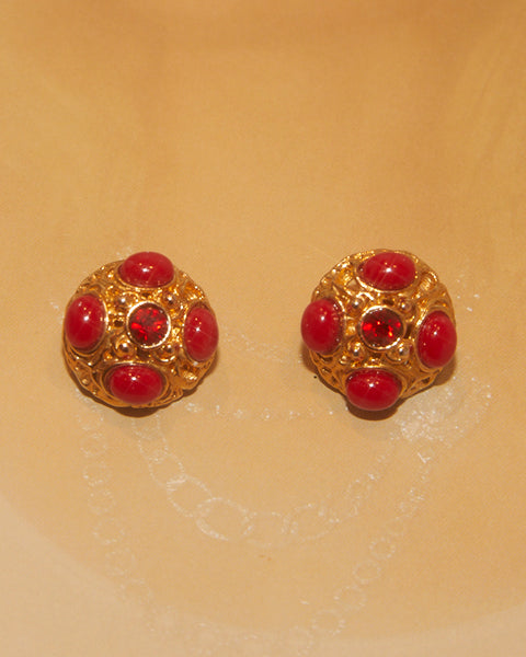 Boucles d'oreilles rouge