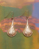 Boucles d'oreilles pendantes argentées