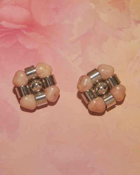Boucles d'oreilles vieux rose