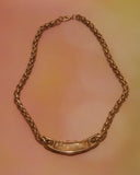 Collier plastron strass et cabochon
