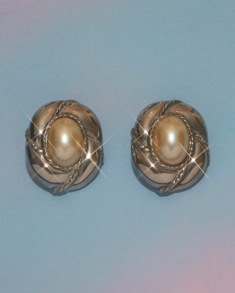Boucles d'oreilles perles et argent
