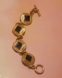 bracelet noir et or