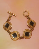 bracelet noir et or