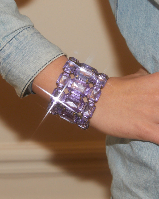 Bracelet strass violets