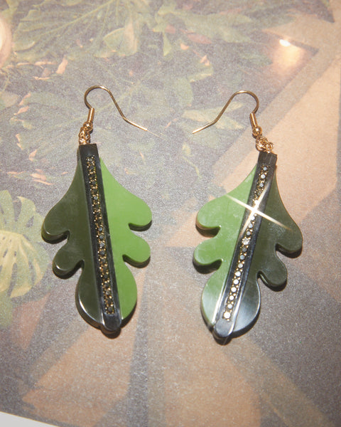Boucles d'oreilles vintage feuilles