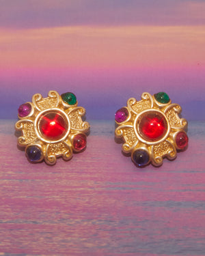 Boucles d'oreilles multicolores