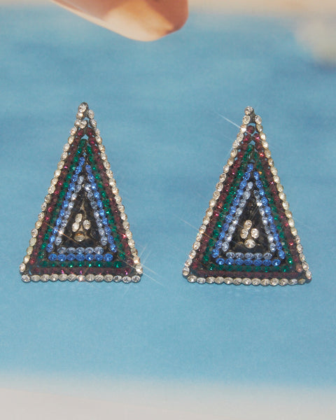 Boucles d'oreilles pyramide disco