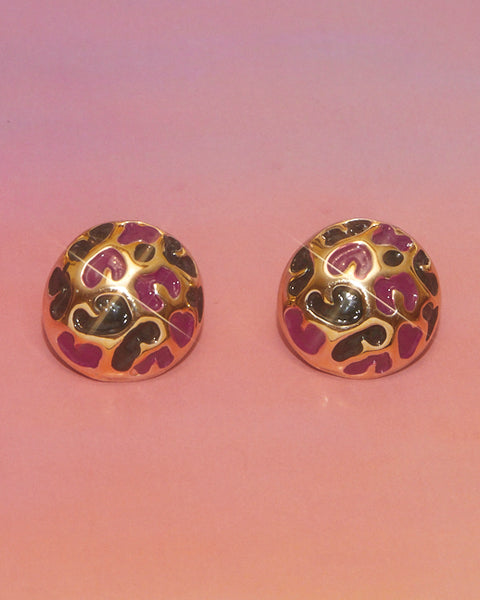 Boucles d'oreilles imprimé panthère