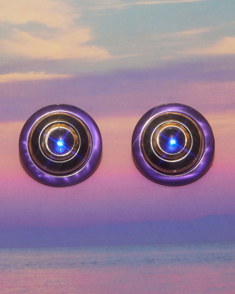 Boucles d'oreilles violettes