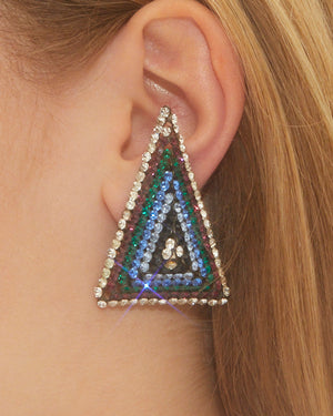 Boucles d'oreilles pyramide disco