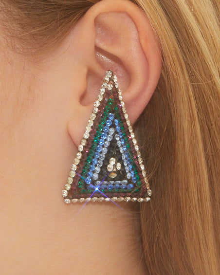 Boucles d'oreilles pyramide disco
