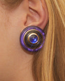 Boucles d'oreilles violettes