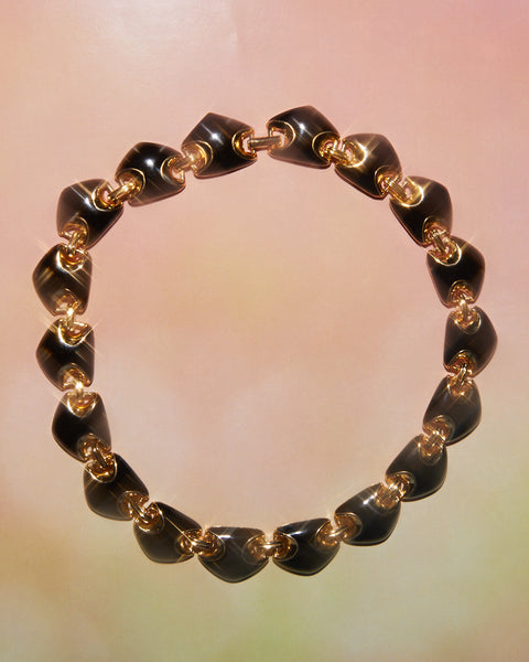 Collier maillons noirs
