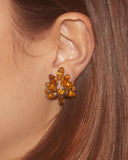 Boucles d'oreilles feuilles strass