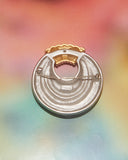 Broche dorée et argentée