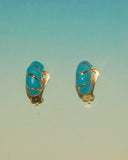 Boucles d'oreilles bleues