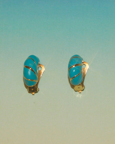 Boucles d'oreilles bleues