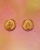Boucles d'oreilles marrons